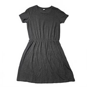 Old Navy Small T-Shirt Dress Simple Minimalistic Short Sleeve Above Knee Gray